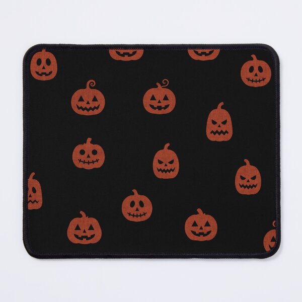 Item preview, minimal cute icon pumpkin preppy halloween textured Midnight Black designed and sold by RenattaZare.