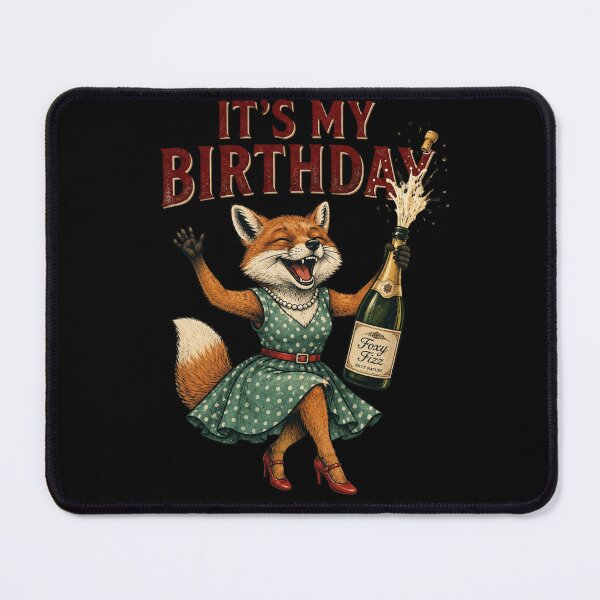 Item preview, Party Fox It's My Birthday Celebration Vintage Style designed and sold by thoughtswear.