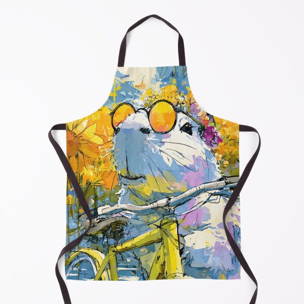 Item preview, Capybara Sunglasses Yellow Bike Bold Expressive Art designed and sold by UhuCriei .