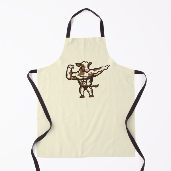 Item preview, Strong Bodybuilder Cow Gym Mascot designed and sold by JOHNITEES.