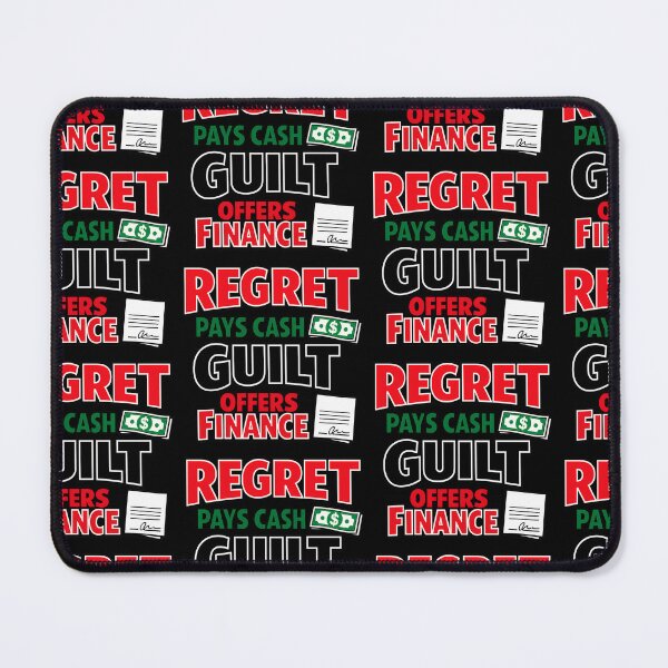 Item preview, Regret Pays Cash Guilt Offers Finance Motivational Quote designed and sold by TeeTimeTreasure.