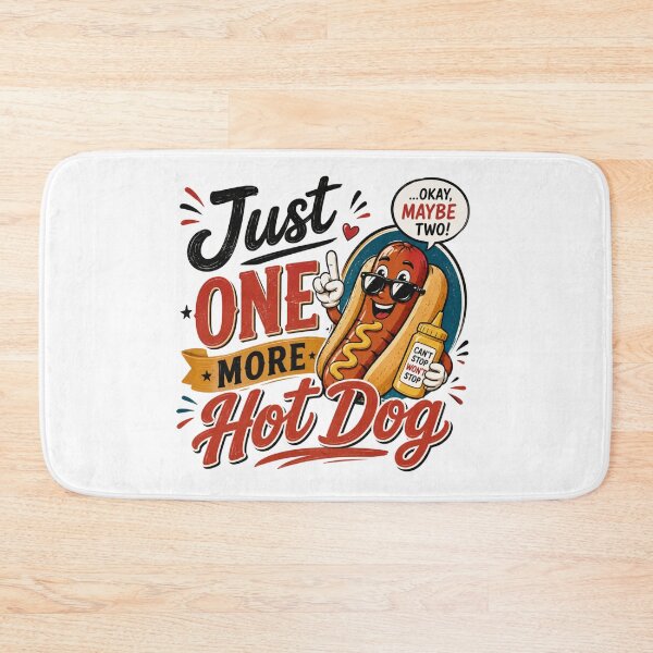 Item preview, Solo un perrito caliente más. Divertido y lindo diseño de dibujos animados para amantes de la comida y barbacoa. designed and sold by Artimax-Studio.