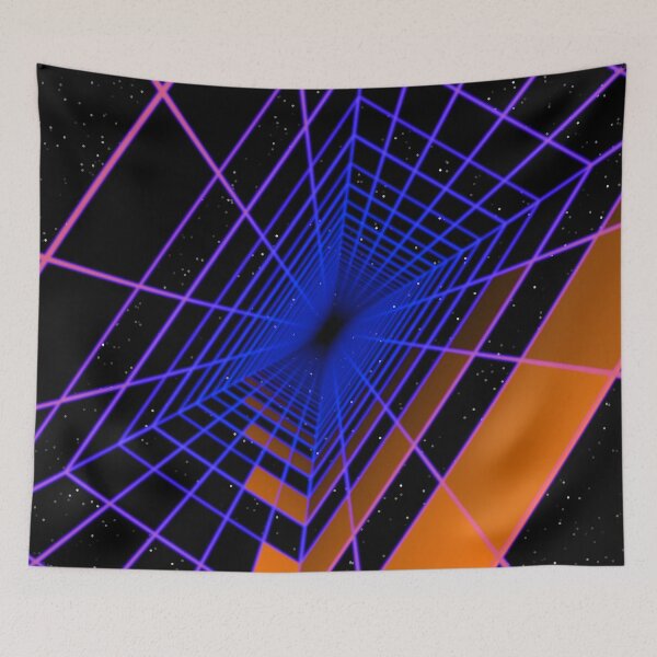 Item preview, Rectangular Wireframe Tunnel & Orange Cells R2 designed and sold by Electric Shock!! Design.