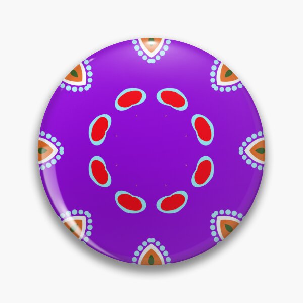 Item preview, Vibrant Purple and Orange Geometric Mandala designed and sold by Tinsleybluebell.
