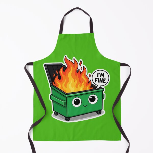 Item preview, I'm Fine Cute Dumpster Fire designed and sold by kelvinmunene13.