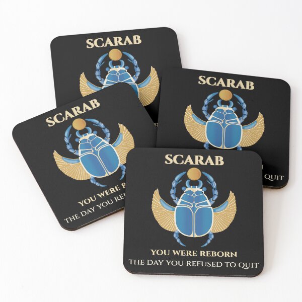 Item preview, Scarab · You Were Reborn The Day You Refused To Quit · Egyptian Rebirth Art · Ancient Egypt designed and sold by PharaohDArt.