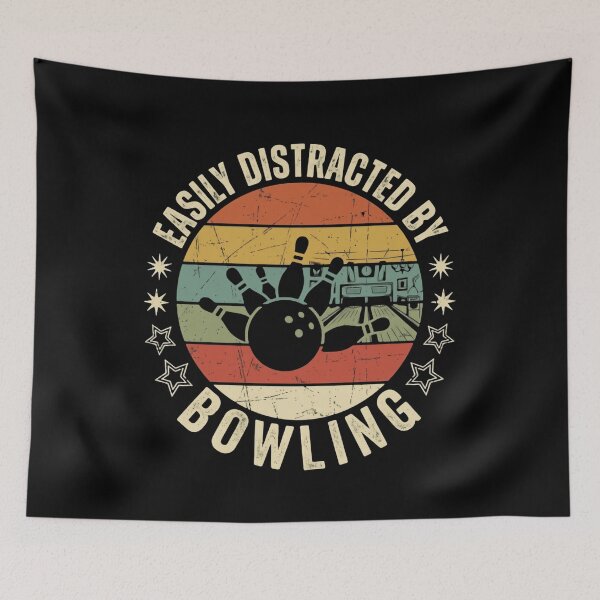 Item preview, Easily Distracted By Bowling Bowler Hobby Fan designed and sold by RetroMini2026.