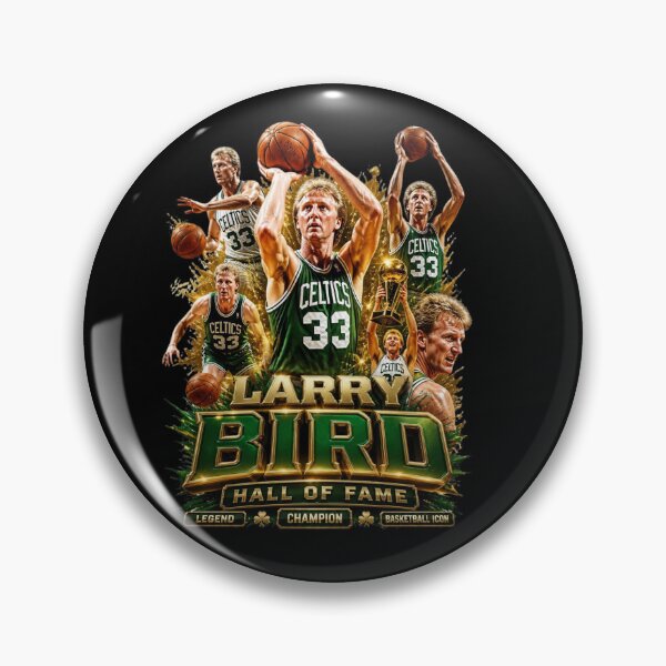 Item preview, Larry Bird Hall of Fame | Legendary Celtics Basketball Champion Vintage Sports Collage designed and sold by tareankush.
