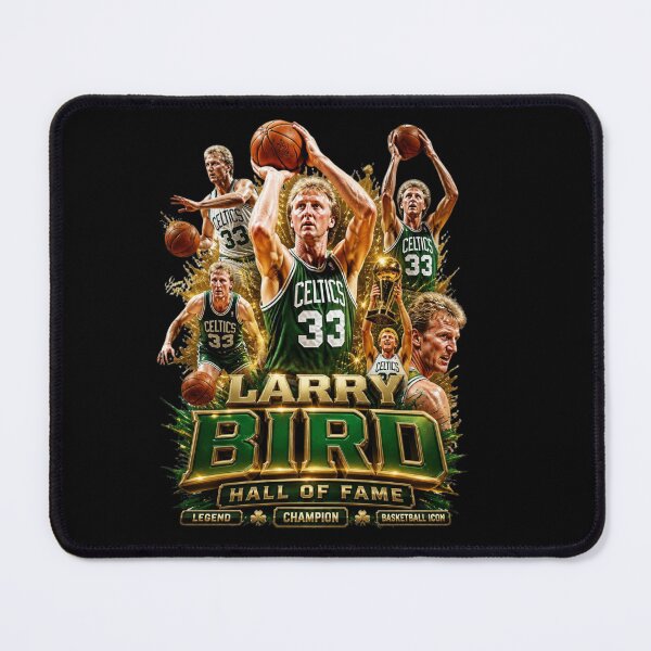 Item preview, Larry Bird Hall of Fame | Legendary Celtics Basketball Champion Vintage Sports Collage designed and sold by tareankush.