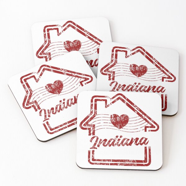 Item preview, Indiana Home State Pride Vintage Heart Stamp designed and sold by chaaval.