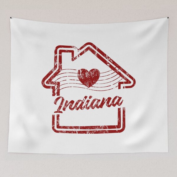 Item preview, Indiana Home State Pride Vintage Heart Stamp designed and sold by chaaval.