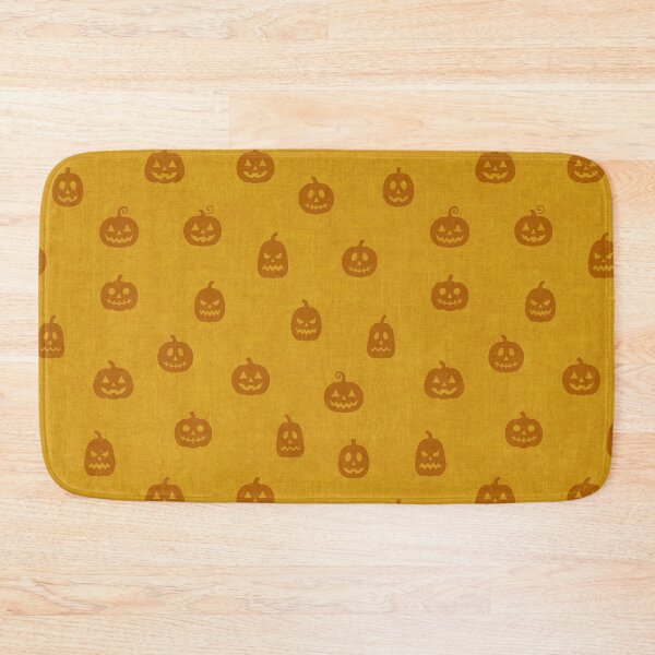 Item preview, minimal cute icon pumpkin preppy halloween textured Mustard Yellow  designed and sold by RenattaZare.