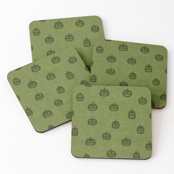 Item preview, minimal cute icon pumpkin preppy halloween textured Olive Green designed and sold by RenattaZare.