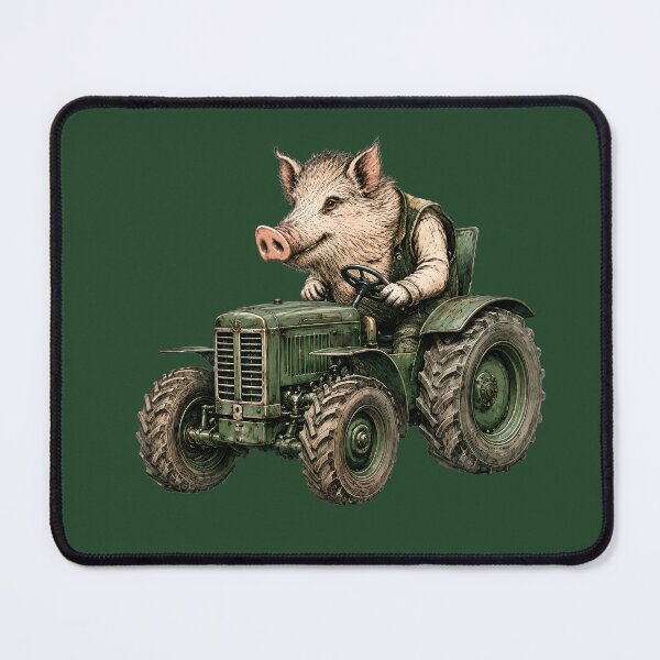 Item preview, Wild Boar on a Tractor designed and sold by coolkatia.