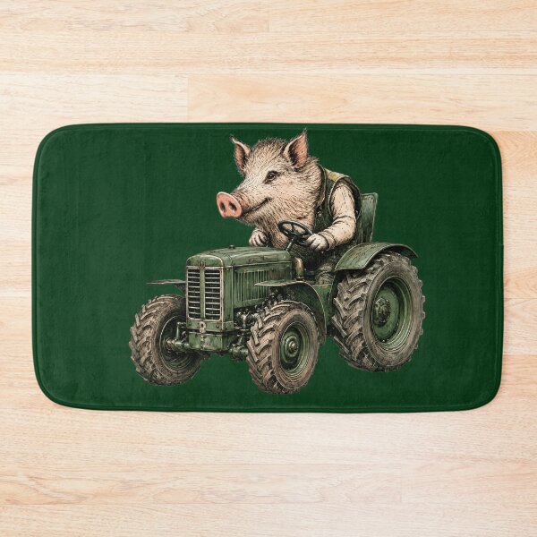 Item preview, Wild Boar on a Tractor designed and sold by coolkatia.