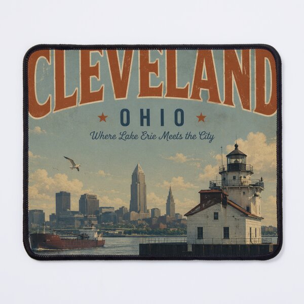 Item preview, Cleveland Ohio Travel Poster designed and sold by greatlakesimage.