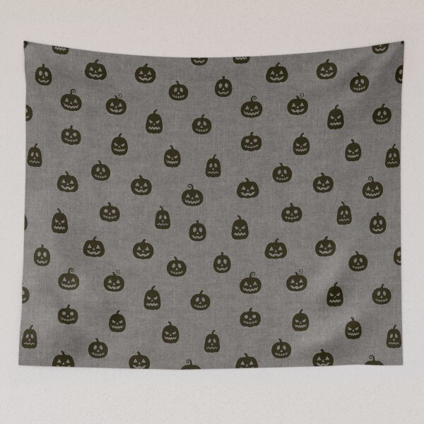 Item preview, minimal cute icon pumpkin preppy halloween textured Tombstone Grey designed and sold by RenattaZare.