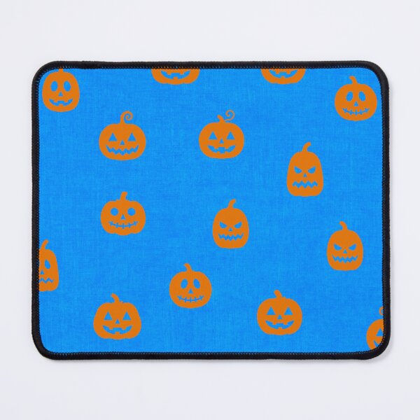 Item preview, minimal cute icon pumpkin preppy halloween textured Viper Blue  designed and sold by RenattaZare.