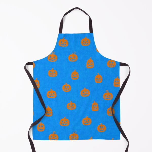 Item preview, minimal cute icon pumpkin preppy halloween textured Viper Blue  designed and sold by RenattaZare.