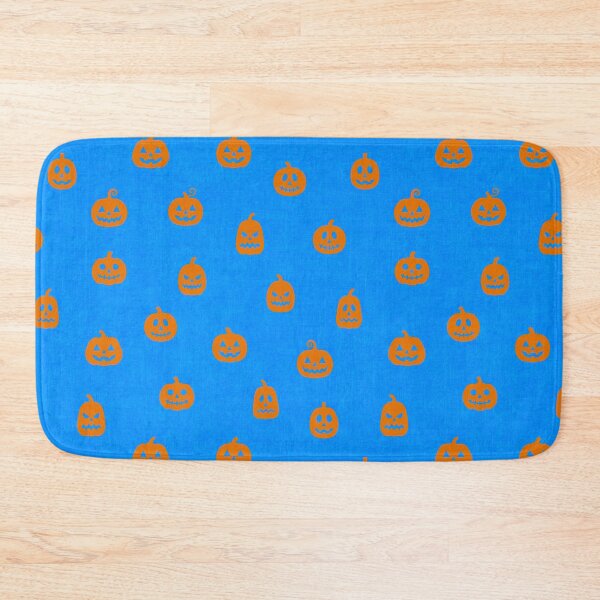 Item preview, minimal cute icon pumpkin preppy halloween textured Viper Blue  designed and sold by RenattaZare.