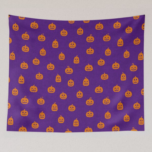 Item preview, minimal cute icon pumpkin preppy halloween textured Witches Brew Purple designed and sold by RenattaZare.