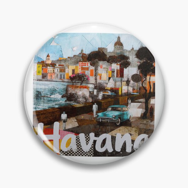 Item preview, Havana – Vintage Painted Travel Art Print | Cuba Classic Car Poster designed and sold by OzzFrequency.