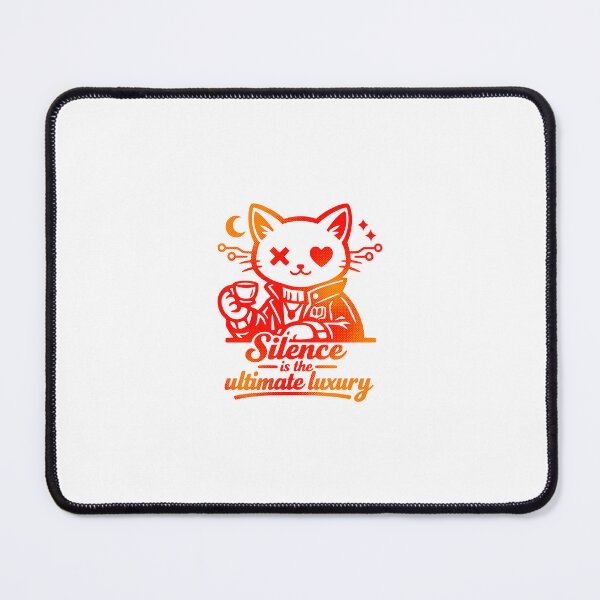 Item preview, Silence Is The Ultimate Luxury Cyberpunk Cat designed and sold by lenalenspod.