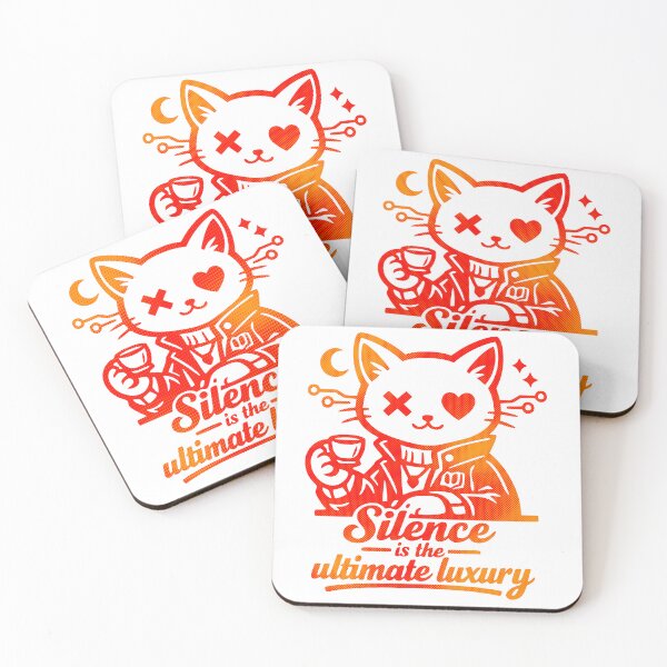 Item preview, Silence Is The Ultimate Luxury Cyberpunk Cat designed and sold by lenalenspod.