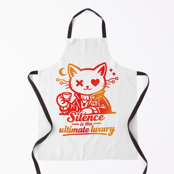 Item preview, Silence Is The Ultimate Luxury Cyberpunk Cat designed and sold by lenalenspod.