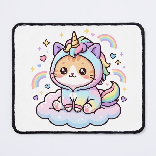 Item preview, Chibi Kitten in Fluffy Unicorn Costume designed and sold by Cat Lady.