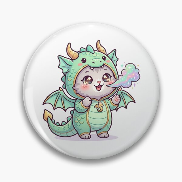 Item preview, Kawaii Chibi Kitten in Magical Dragon Costume designed and sold by  Cat Lady.