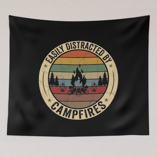 Item preview, Easily Distracted By Campfires Outdoor Camping Lover Camper designed and sold by RetroMini2026.