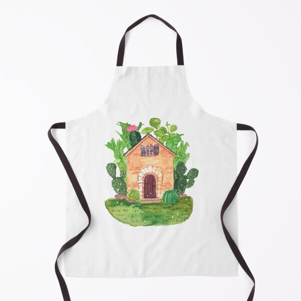 Item preview, Whimsical Cacti Cottage Watercolor Illustration designed and sold by Kikiproject.