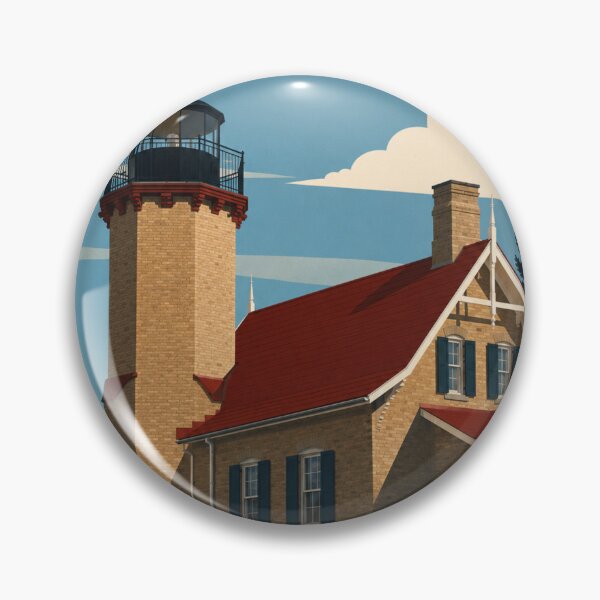 Item preview, McGulpin Point Lighthouse Macknaw City Great Lakes Lighthouse Series designed and sold by greatlakesimage.
