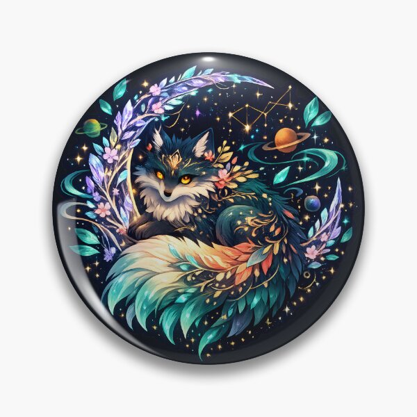 Item preview, Celestial Cosmic Fox Magical Astral Spirit Fantasy Sticker designed and sold by MCV-Designs.