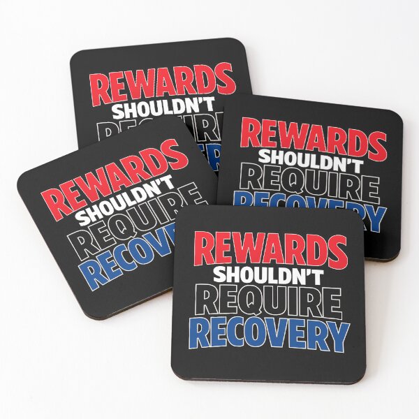 Item preview, Rewards Shouldn't Require Recovery Motivational Typography designed and sold by TeeTimeTreasure.