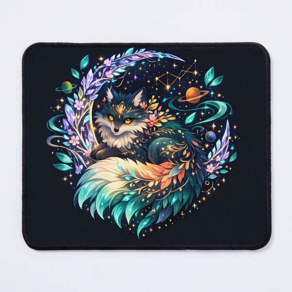 Item preview, Celestial Cosmic Fox Magical Astral Spirit Fantasy Sticker designed and sold by MCV-Designs.