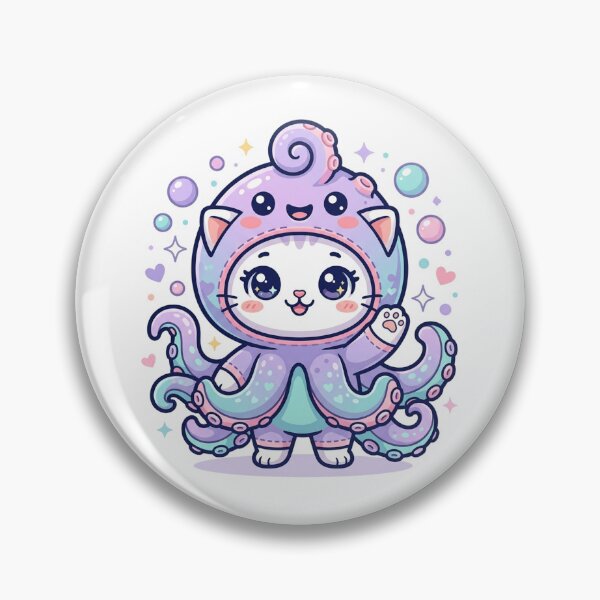 Item preview, Adorable Chibi Kitten in Octopus Costume designed and sold by  Cat Lady.