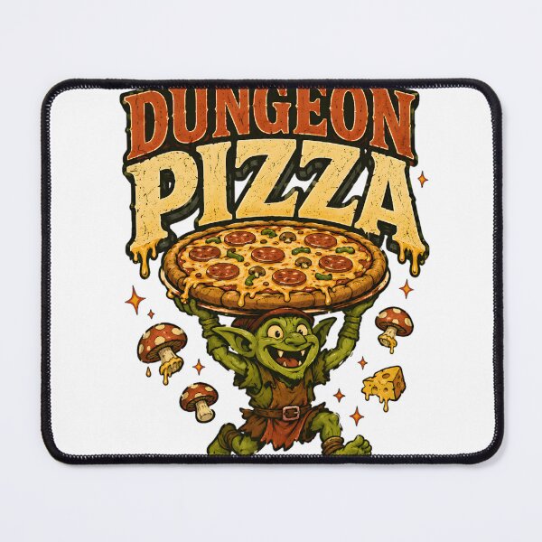 Item preview, Dungeon Pizza Vintage Mascot designed and sold by Drofted.