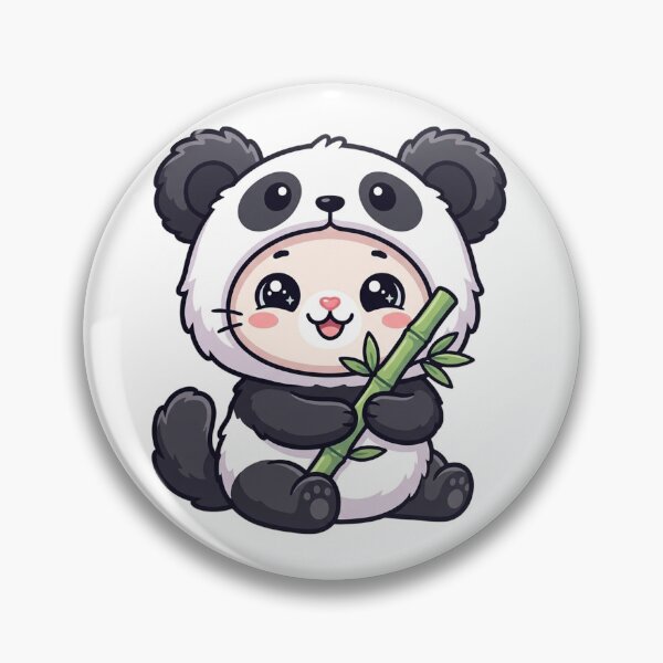 Item preview, Cute Chibi Kitten in Panda Costume designed and sold by  Cat Lady.
