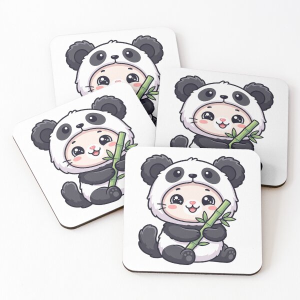 Item preview, Cute Chibi Kitten in Panda Costume designed and sold by  Cat Lady.