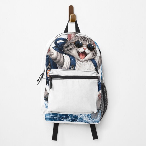 Item preview, Splash Adventure Cat Sticker designed and sold by Genzfirevibes.