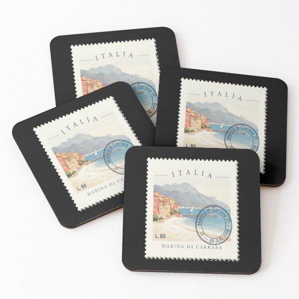 Item preview, Marina di Carrara Tuscany Postage Stamp Travel Sticker designed and sold by stickercuffs.