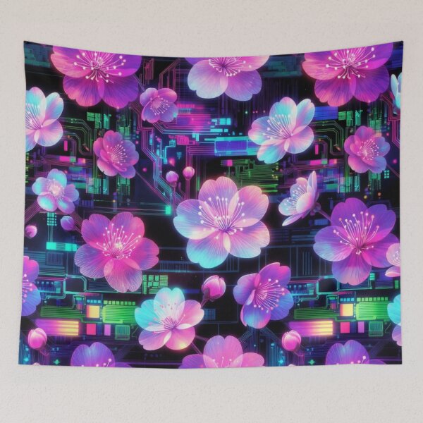 Item preview, Vibrant Purple Pink Floral Pattern Design designed and sold by IntelliMindDesigns.