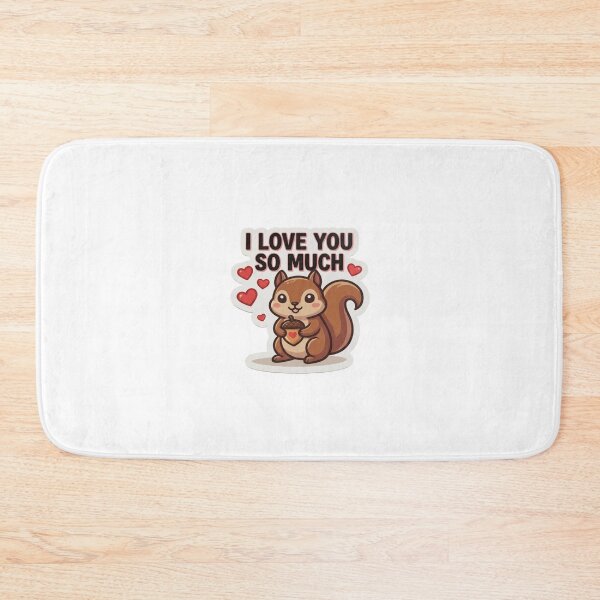 Item preview, I love you so much cute squirrel heart art designed and sold by NikBrin Prevail .