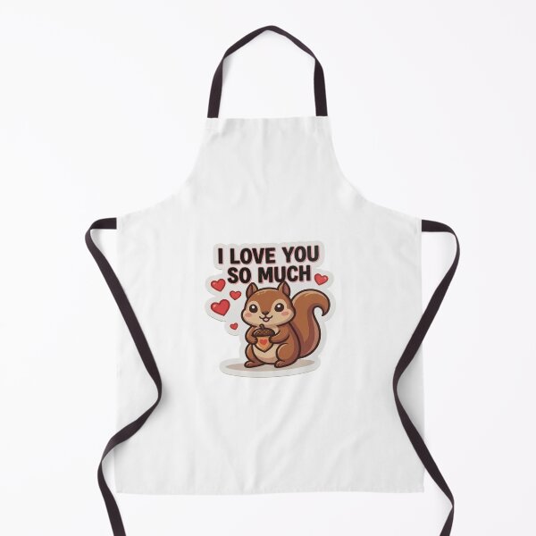 Item preview, I love you so much cute squirrel heart art designed and sold by NikBrin Prevail .