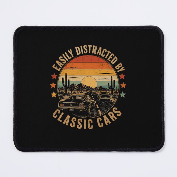 Item preview, Easily Distracted By Classic Cars Enthusiast Vintage Automobile Lover designed and sold by RetroMini2026.