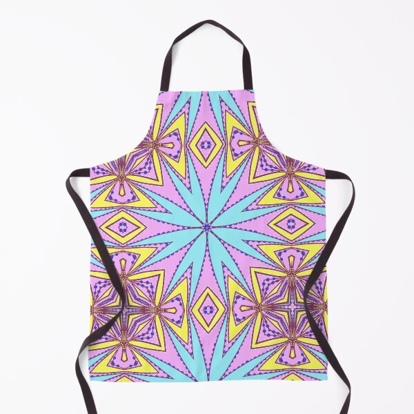 Item preview, Vibrant Pink and Blue Geometric Star Mandala designed and sold by Tinsleybluebell.
