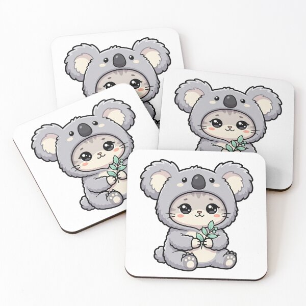 Item preview, Adorable Kitten in Fluffy Koala Costume designed and sold by  Cat Lady.