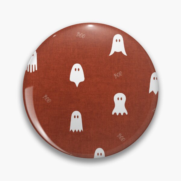 Item preview, minimal cute icon ghost preppy halloween textured Brick Red designed and sold by RenattaZare.